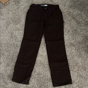 Womens Carhartt Rugged Flex Loose Fit Canvas Double Front Work Pant 4 Tall NWT